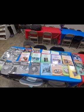 Assorted Educational Workbooks - Blue and Red Covers - Unbranded